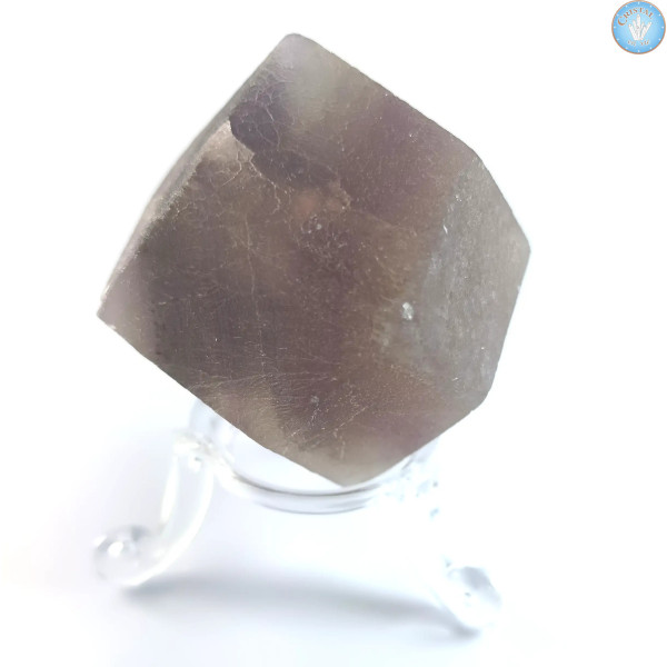 Dodécaedro rómbico de fluorita con bandas, Piedra Bruta n.º 2