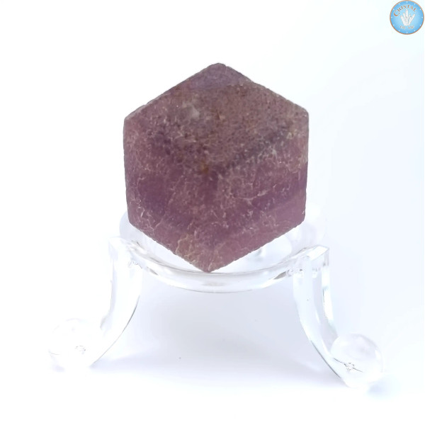 Dodécaèdre rhombique de Fluorine rubanée, Pierre naturelle brute ( non poli ) n°3