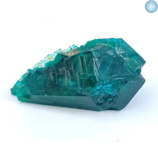 Dioptase, mono-pointe, cristal pierre brute du Congo.