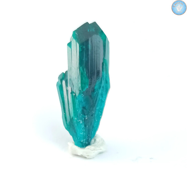 Dioptase, mono-pointe, cristal pierre brute de Tsumeb, Namibie.