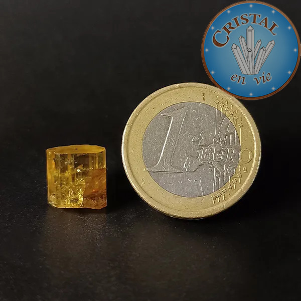 Heliodoro Berilo amarillo n.º 4, piedra natural - cristal-en-vie.com