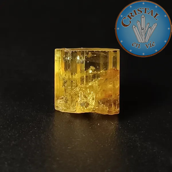 Heliodoro Berilo amarillo n.º 4, piedra natural - cristal-en-vie.com