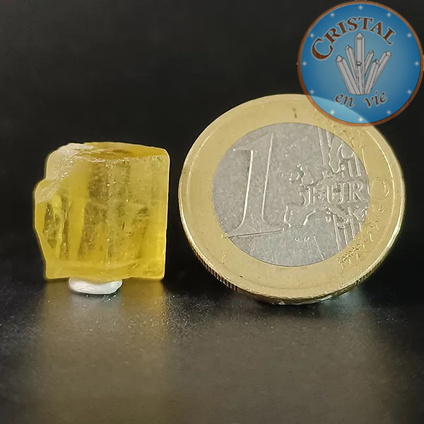 Heliodoro Berilo amarillo n.º 7, piedra natural - cristal-en-vie.com