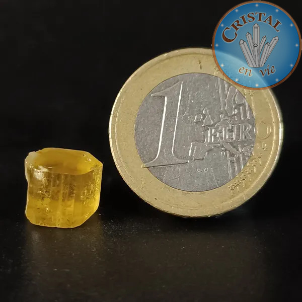 Heliodoro Berilo amarelo n.º 8, pedra natural - cristal-en-vie.com