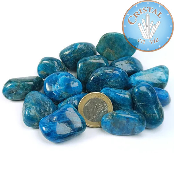 Boutique : APATITE Bleue  Pierre naturelle polie