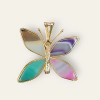 Gold-Plated Agate Butterfly Pendant - Cristal-en-vie.com