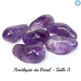 Ametista, pedra rolada (Qualidade A) do Brasil - Cristal-en-vie.com