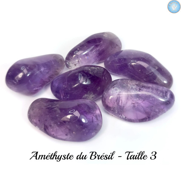 Amatista, piedra rodada (Calidad A) de Brasil - Cristal-en-vie.com