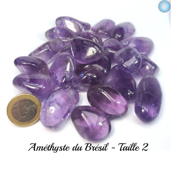 Ametista, Pietra burattata (Qualità A) dal Brasile - Cristal-en-vie.com
