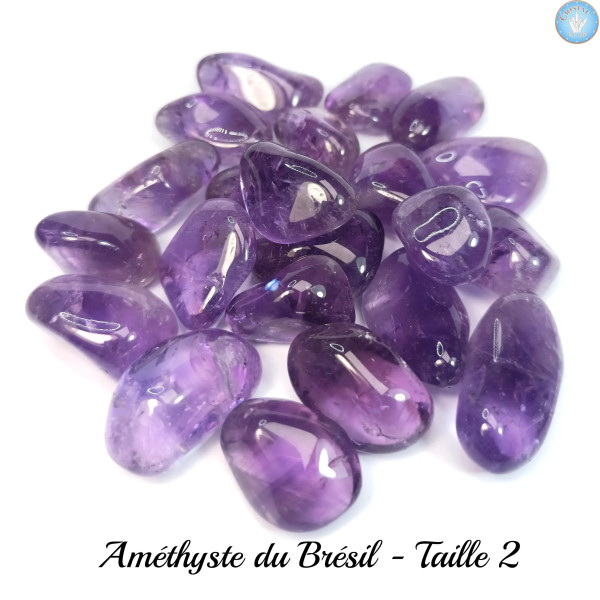 Amethyst, Trommelstein (Qualität A) aus Brasilien - Cristal-en-vie.com