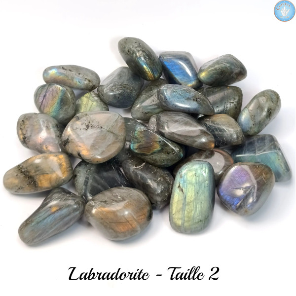 Labradorit Natürlicher Trommelstein - Cristal-en-vie.com