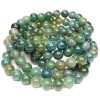 Moss Agate Bracelet, 8mm Natural Stone - Cristal-en-vie.com