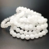 White Jade Bracelet from China, 8mm Natural Stone - Cristal-en-vie.com