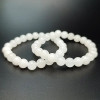 Bracciale in Giada Bianca della Cina, pietra naturale da 8 mm - Cristal-en-vie.com