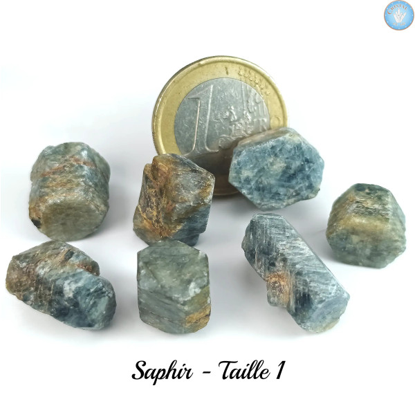 Saphir, Korund Rohstein - Cristal-en-vie.com