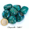 Chrysocolle, Pierre naturelle roulée du Pérou. Lot de pierres de couleur bleu, vert-turquoise. Taille 1