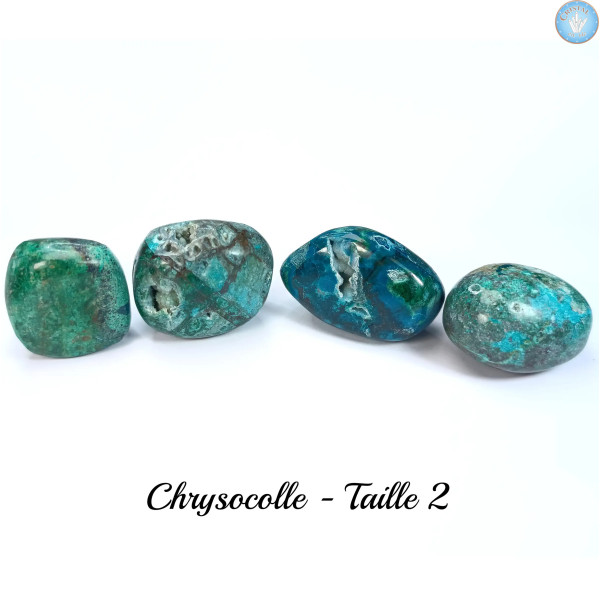 CRISOCOLLA - Pietre naturali burattate - Cristal-en-vie.com