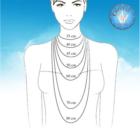 Guide des tailles des colliers et chaînes - Chaîne en acier inoxydable argentée de 35cm, 45cm, 50cm, 55cm, 60cm
