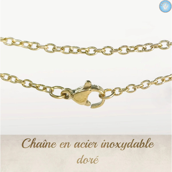 Cadena dorada de acero inoxidable 45cm