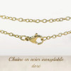 Gold-colored stainless steel chain, 45 cm – Cristal-en-vie.com