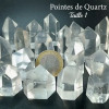 Pointes polis de Quartz ( Cristal de Roche). Pierres naturelles incolores, hexagonal ( 6 faces) Taille 1.