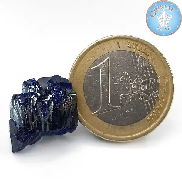 AZURITE cristallisée du Mexique, issu de la mine de Milpillas, état de Sonora. - Pièce unique - Pierre brute - Réf: PB.AZUME.5
