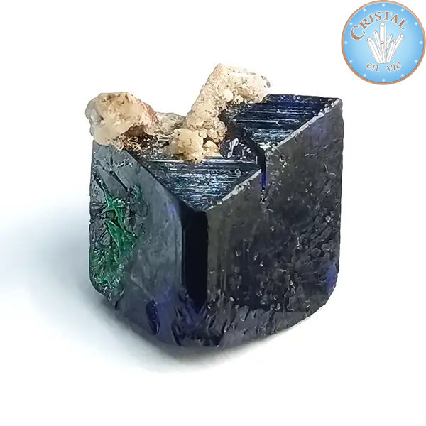 Crystallized AZURITE from Morocco - Unique piece - Rough stone - Ref: PB.AZUMA7