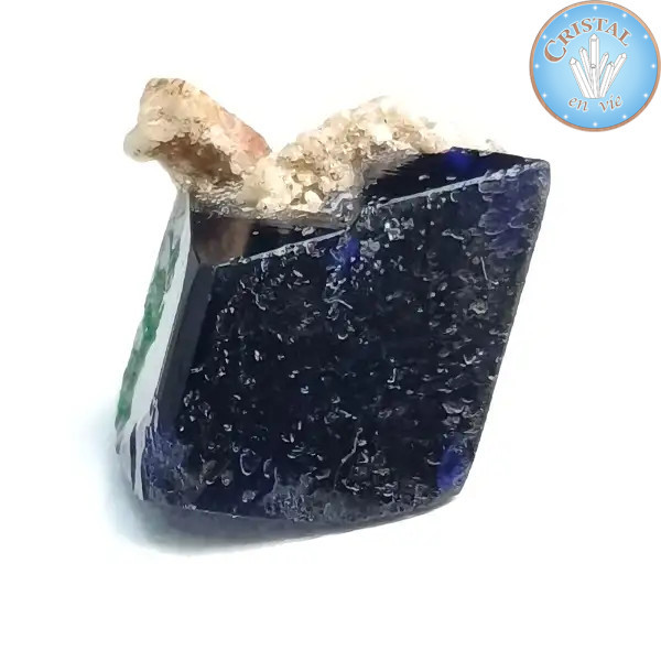 Crystallized AZURITE from Morocco - Unique piece - Rough stone - Ref: PB.AZUMA7