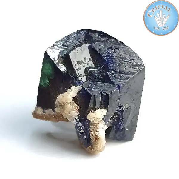 Crystallized AZURITE from Morocco - Unique piece - Rough stone - Ref: PB.AZUMA7