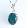 CHRYSOCOLLA Pendant, silver bezel and bail – Cristal-en-vie.com