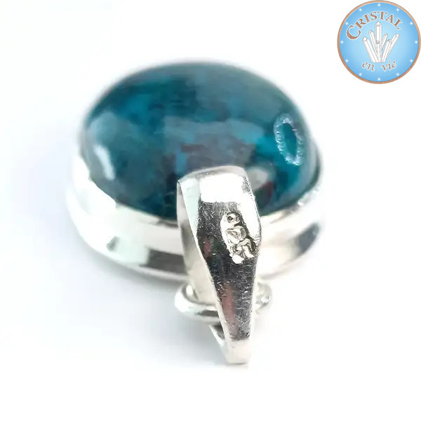 CHRYSOCOLLA Pendant, silver bezel and bail – Cristal-en-vie.com
