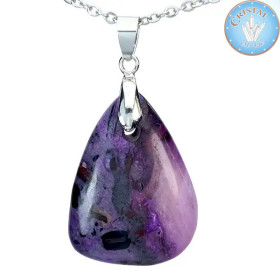 Pingente de SUGILITA com argola em prata n°2 – Cristal-en-vie.com