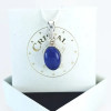Hanger van LAPIS LAZULI gezet in 925 zilver nr.1 - Cristal-en-vie.com
