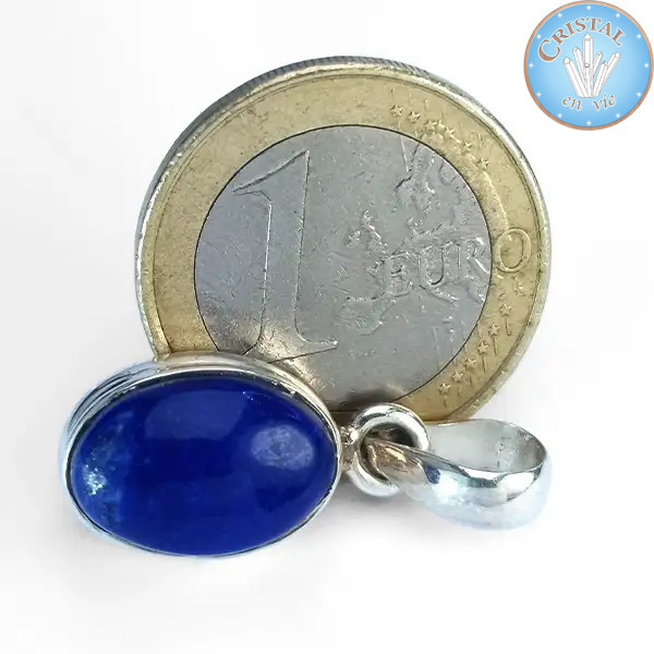 Hanger van LAPIS LAZULI gezet in 925 zilver nr.1 - Cristal-en-vie.com