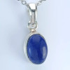 Pingente de LAPIS LAZÚLI com engaste em prata 925 nº1 - Cristal-en-vie.com