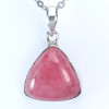 Hanger - Rhodocrosiet cabochon, Natuurlijk roze steen gezet in 925 sterling zilver n3