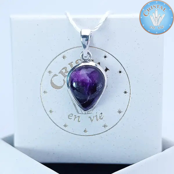 Sugilite Pendant with Silver Bail n°4 – Cristal-en-vie.com