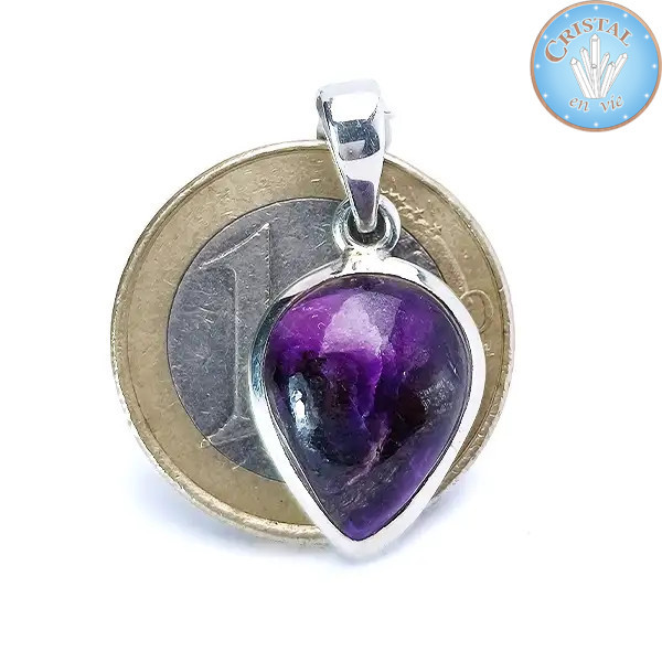 Pingente de SUGILITA com argola em prata n°4 – Cristal-en-vie.com