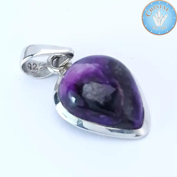 Pendente in SUGILITE con contromaglia in argento n°4 – Cristal-en-vie.com