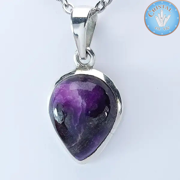 Colgante de SUGILITA con asa de plata n°4 – Cristal-en-vie.com