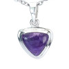 Pendentif en Sugilite, pierre sertie en argent 925. Pierre naturelle violette. n6