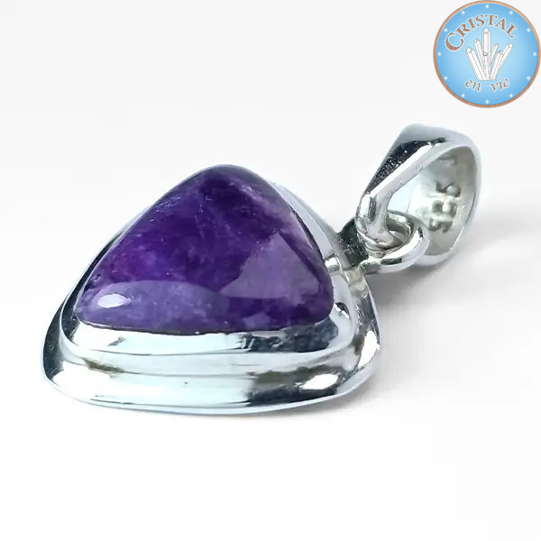 Pendente in SUGILITE con contromaglia in argento n°6 – Cristal-en-vie.com