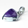 Pendentif en Sugilite, pierre sertie en argent 925. Pierre naturelle violette. n6
