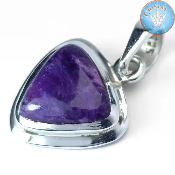 Pendente in SUGILITE con contromaglia in argento n°6 – Cristal-en-vie.com