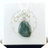 Colgante de Serafinita (Clinochlore), piedra natural engastada en plata, color verde n1