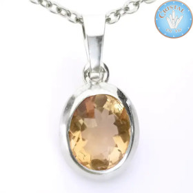 Pingente de CITRINO com argola em prata 925 n.º 1 – Cristal-en-vie.com