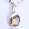 Colgante de CITRINO con asa en plata 925 n.º 1 – Cristal-en-vie.com