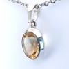 Citrine en Pendentif, pierre naturelle sertie en argent, couleur jaune doré n2