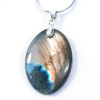 Colgante de LABRADORITA, piedra natural pulida con cierre de plata 925.