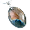 Colgante de LABRADORITA, piedra natural pulida con cierre de plata 925.